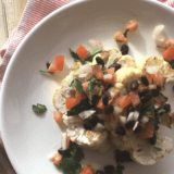 This Cauliflower Steak with Black Bean Relish is an elegant choice for entertaining - as beautiful to look at as it is delicious to eat!