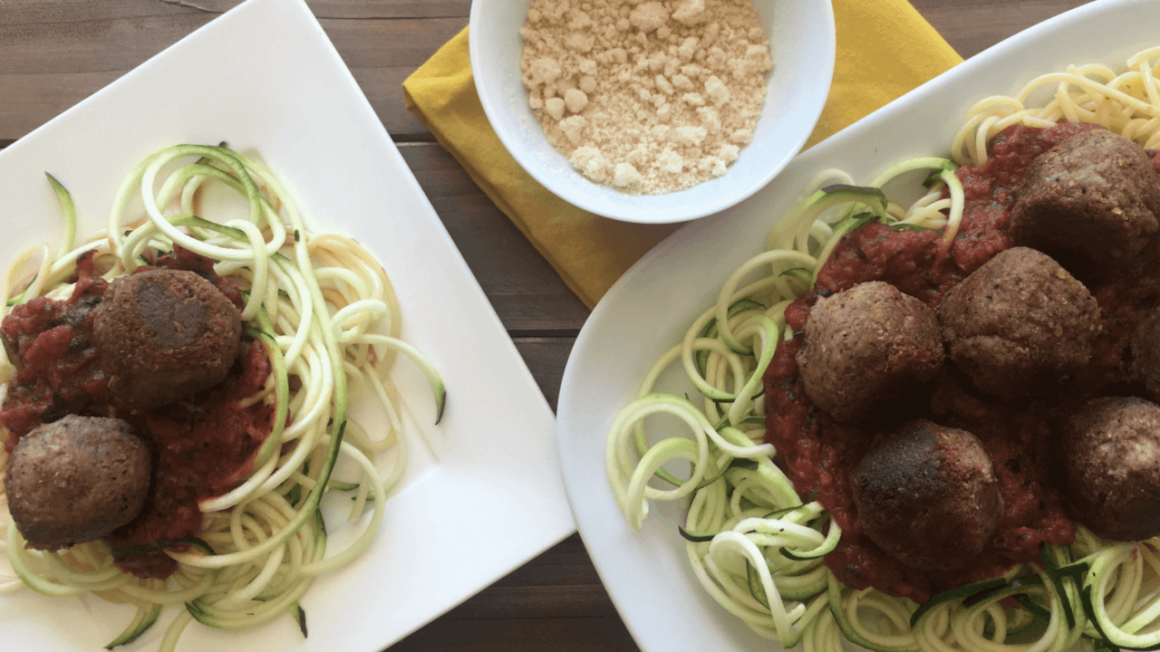 These Lentil Walnut "Meatballs" are a delicious plant-based alternative for topping spaghetti and/or vegetable noodles. Top them with my easy marinara.