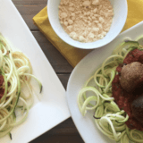 These Lentil Walnut "Meatballs" are a delicious plant-based alternative for topping spaghetti and/or vegetable noodles. Top them with my easy marinara.