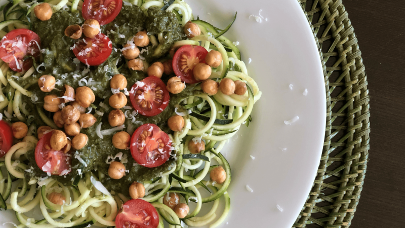 Zoodles-with-Chickpeas-Pesto